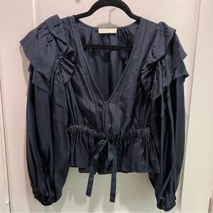 Ulla Johnson Navy Silk blouse